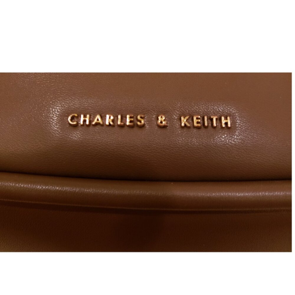 Charles & Keith Handbag/Shoulder Bag 2 Tone Brown… - image 7